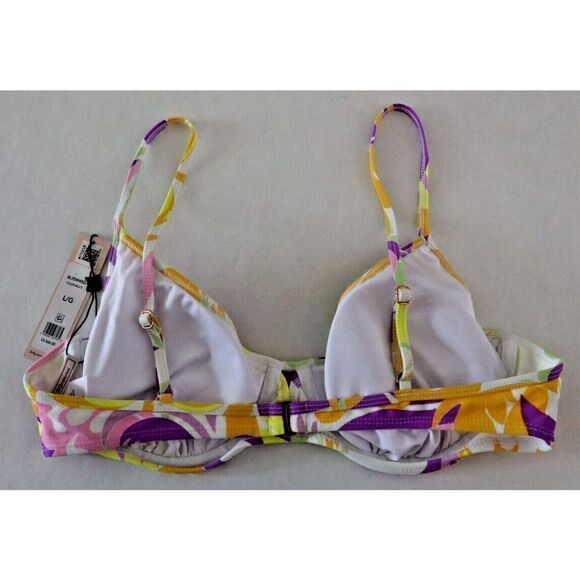 BCBGeneration BL2SW45G Women's Sz Large Multi Floral Print U-Wire Bikini Top $66 - Picture 2 of 7